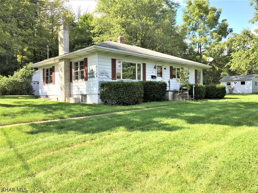 Charming little house with lots of yard space, trees, detached 2 car garage and shed. Nestled at the end of the street with a black top drive. Kitchen is inviting with dining area. All woodwork is in very decent condition. Large living room with hardwood floors. 3 bedrooms with hardwood floors and 1 bathroom. Full semi-finished bsmt with extra toilet and shower, oil forced air heat , also rice coal furnace. Call today for your tour!