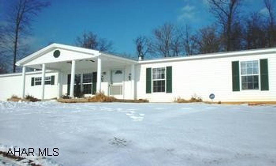 PRIVATE GETAWAY OR SECLUDED HOME WITH LOW TAXES AND 20+ ACRES OF GROUND. THIS 3 BEDROOM, 2 BATH, 28X64 FT MODULAR HOME FEATURES CATHEDRAL CEILINGS AND BEAUTIFUL EIK. THIS HOME CAN BE HEATED EITHER BY ITS EFFICIENT OIL FURNACE OR THE OUTDOOR WOOD FURNACE. PRIVATE GETAWAY OR SECLUDED HOME WITH LOW TAXES AND 20+ ACRES OF GROUND. THIS 3 BEDROOM, 2 BATH, 28X64 FT MODULAR HOME FEATURES CATHEDRAL CEILINGS AND BEAUTIFUL EIK. THIS HOME CAN BE HEATED EITHER BY ITS EFFICIENT OIL FURNACE OR THE OUTDOOR WOOD FURNACE. CALL MIKE FARABAUGH FOR PRIVATE SHOWING 312-0444.