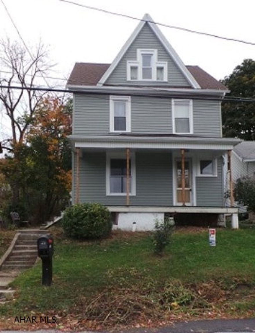 Off Street parking in rear, Logan Twp., 3 bedroom, 1.5 bath home with laundry/mudroom on main level.3rd Floor finished and heated for possible 4th bedroom. Needs some TLC, water and heat is off. Windows and vinyl siding new in 2013. Seller to install railing and handrail on front porch.