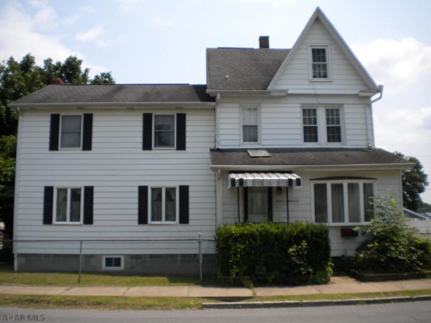 Large 6 bedroom 3.5 bath home with so much potential! Great 3 car detached garage has RV parking & a room above for storage or family gatherings. Double corner lot, fenced, in a desirable area of Altoona. 3 car garage is on a separate parcel.