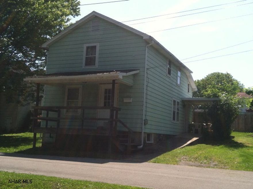 Here is your chance to own property in the peaceful Roaring Spring Borough.  Property being sold in as is condition by estate.  Property currently has tenant through Blair County Housing Authority Section 8.  Current lease runs through 10/30/12.  Rent is $510 monthly.  Renter pays all utilities except water and sewer.  Great investment property.