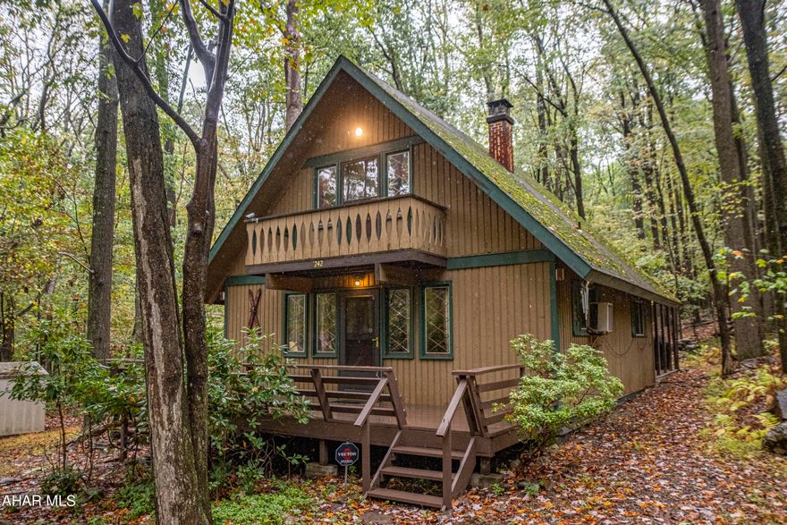 Take a look at this beautiful 2 Bed, 2 Bath cabin surrounded by wildlife and mature trees! If you're looking for peace and quiet look no further! this home offers a eat in kitchen, a spacious living room with a wood burning fire stove. A bonus family/den room!
Upstairs has its own half bath and the two bedrooms one including its own balcony. The front deck has been previously updated and freshly painted. 
All furnishings come with the property!
This home sits on a dead end road with an abundance of privacy. Conveniently located near everything you may need!
16 miles from 7 springs, 5.5 miles from the turnpike, 30 miles from Nemacolin resort and plenty of restaurants to pick from. Call today to schedule a private showing!