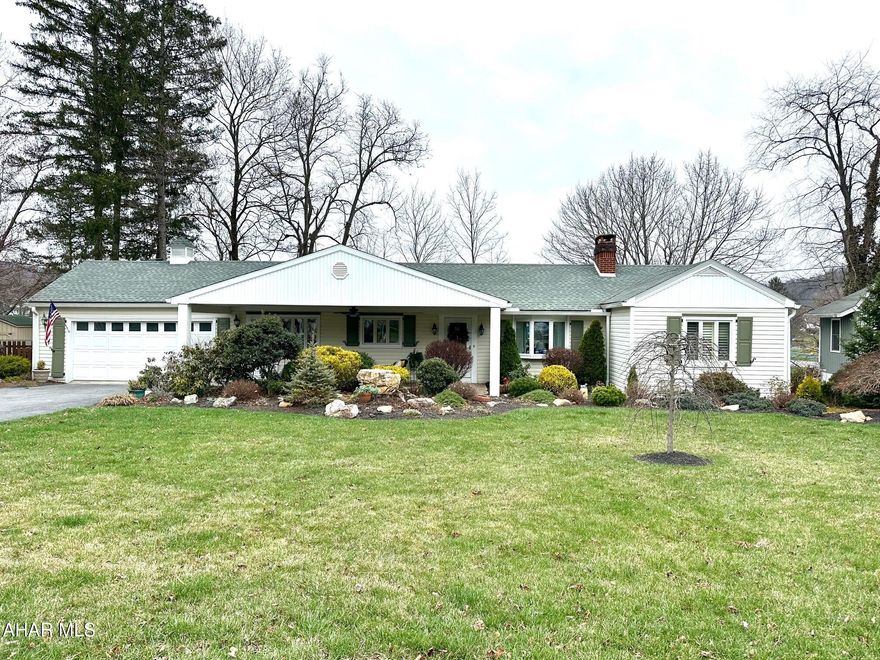 This elegant ranch home blends timeless design with comfort and scenic tranquility. The thoughtfully designed kitchen features solid cherry cabinetry, a movable island, ceramic flooring, Quartz countertops, smoked stainless steel appliances, and a spacious pantry--perfect for both everyday living and entertaining. Hardwood flooring flows throughout the home, enhancing its warmth and sophistication.

A large formal living room with a wood-burning fireplace welcomes you, while the inviting foyer sets the tone for the home's refined style. The spacious dining room opens to a family area, where large windows fill the space with natural light and provide year-round views of the peaceful stream.

A generous den/bonus room, offers a gas fireplace adding ambience to the room,  highlighted by two skylights, is bathed in natural light and a direct access through the sliding glass door on to the deck viewing the back patio and the scenic stream (Shobers Run). The  laundry room, temperature controlled includes abundant storage and extra cabinetry, conveniently located just off the heated and cooled, carpeted two-car garage.

The master suite is a private retreat, featuring a cathedral ceiling with accent lighting, a wall-length closet, and access to a private balcony where you can relax to the soothing sounds of the stream. The master bath includes a step-in shower, expansive mirrors over the vanity and sink, and a blend of wood flooring and ceramic tile.

The lower level offers a complete in-law suite with its own living room, kitchen, laundry area, bedroom, and full bath. A covered patio extends the living space outdoors, providing yet another peaceful spot to enjoy the serene views of the stream.