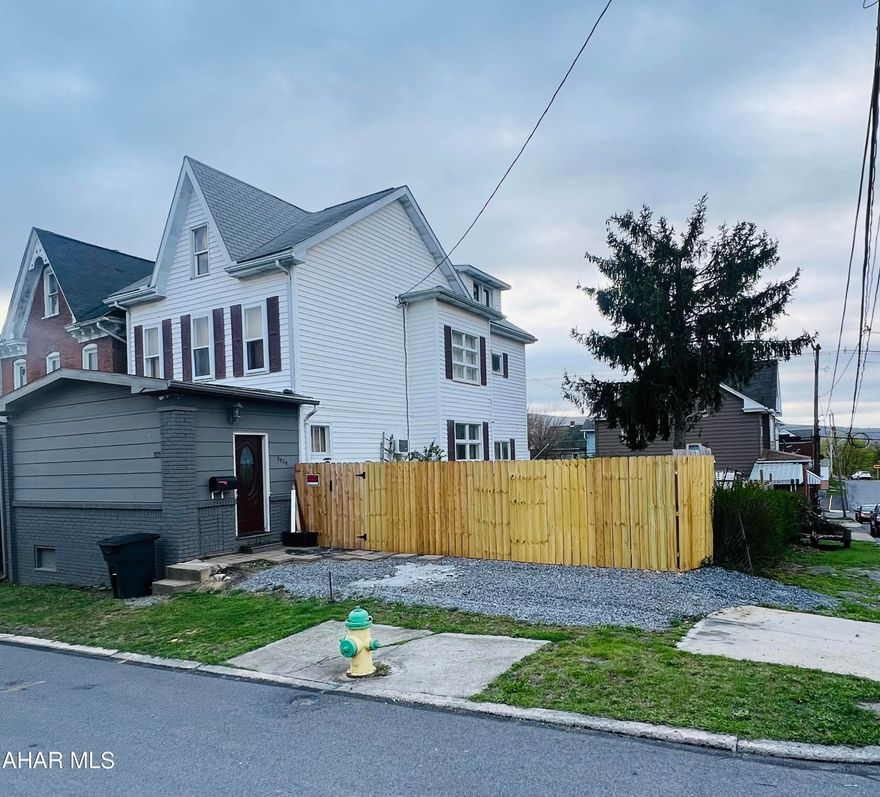 Charming 3-Bedroom Home with Spacious Lot, Entertainer's Deck, and Off-Street Parking!

Welcome to this delightful 3-bedroom, 1 1/2-bath home in the heart of Altoona, PA. Nestled on a large city lot, this property combines comfort, convenience, and ample outdoor space.

Features you'll love:
   •    3 Bedrooms: Spacious and inviting, perfect for family or guests.
   •    1 1/2 Baths: Thoughtfully designed for daily convenience.
   •    Expansive Back Deck: Perfect for entertaining, outdoor dining, or relaxing evenings.
   •    Off-Street Parking: Private parking ensures convenience and peace of mind.
   •    Large City Lot: Plenty of space for gardening, outdoor activities, or personalizing your yard.

This home offers the best of both worlds: city living with room to grow. Whether you're a first-time buyer or looking for a new investment, this property is a must-see!

Schedule your tour today to experience all this home has to offer.