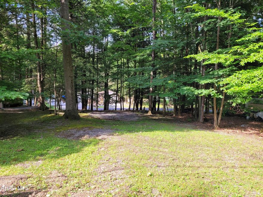Wooded campsite to place your own camper.  Public water and sewer on site.  Electric is available.
Property Owners Association dues are $625.00 annually billed in three installments.