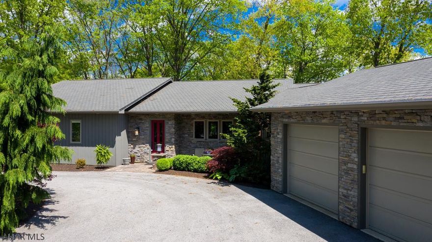 Fox Hollow - See this incredible one story custom home!  Cedar and stone contemporary, 5 bedrooms, 3.5 baths.  Gourmet kitchen with cherry cabinets, soapstone & zinc counter tops and slate floor.  Floor to ceiling stone fireplace in the great room.  Exceptional Master Suite with walk-in-closet, Jacuzzi tub, tiled shower and double sinks.  Library with custom cabinets, guest bedroom with 1/2 bath, 3 car attached garage with utility room.  Large laundry room with custom built-in cabinetry.  The back of the home boasts major upgrades!  Covered patio with wet bar, fire pit, newly built additional storage garage, central vac, radiant floor heat thru out the home!  Central air.  Please refer to Seller's Property Disclosure for more information.