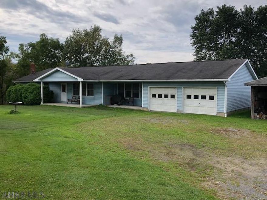 Custom well built home with2x6walls on 16"centers, inter.& exter. doors 36"except walk out basement door 42",12" foundation blocks ,10' basement ceiling, laundry and bath on 1st floor and basement, 16.4 acres includes large front yard, back field for horses and woods for hunting.Springs on the property.Air conditioning unit approx. 1.5 years old.Have to see to appreciate the quality. Occupancy at closing. Motivated seller. Settling an estate. A home/property inspection was done and repairs made.