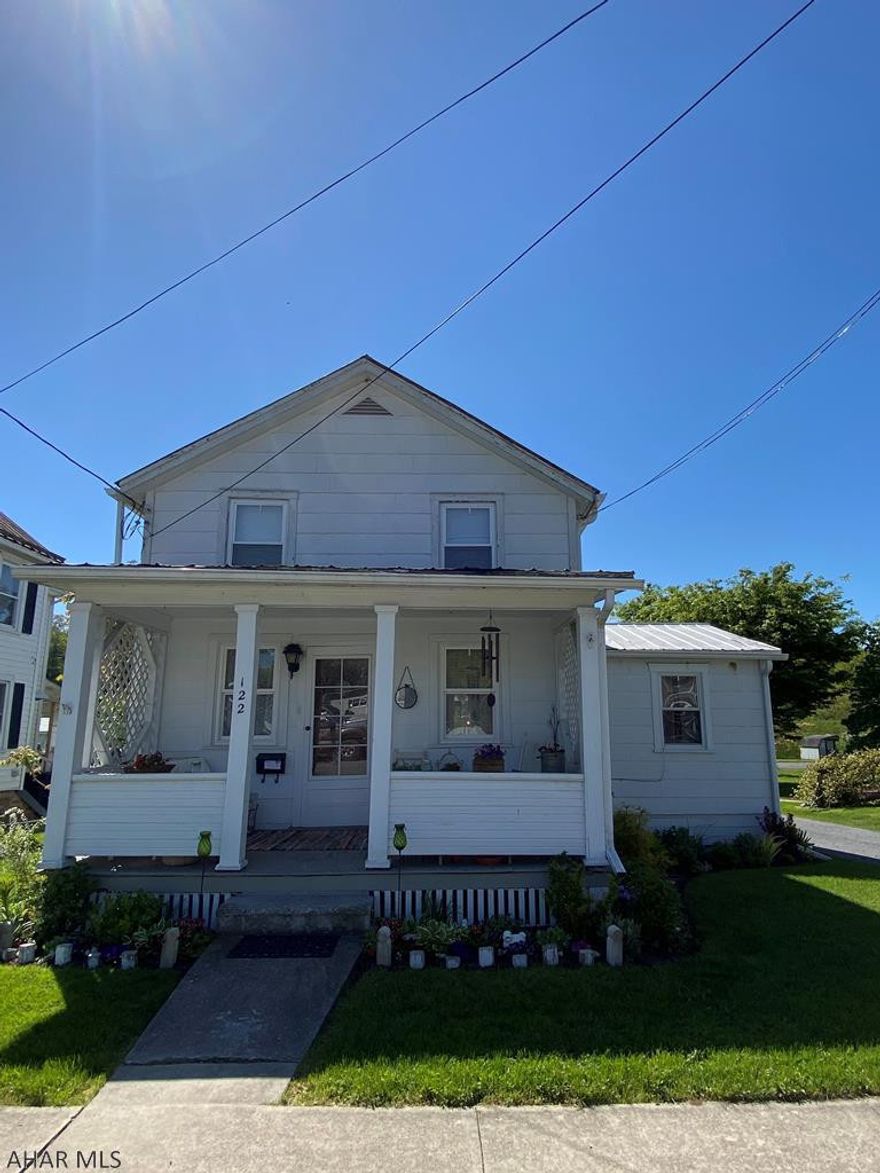 Quaint 2 bedroom in an awesome location! Close to all amenities and within walking distance to the Juniata river. Flat lot with shed and garden. Sit on either of the covered porches and enjoy the ambiance. Two bedrooms and one bathroom (with claw foot tub!) This home has everything you need. Spacious kitchen, dining room and tons of natural light in the living room. Hardwood floors throughout. Great price on a solid home. Would make a perfect starter home or downsize. Set up your showing today!