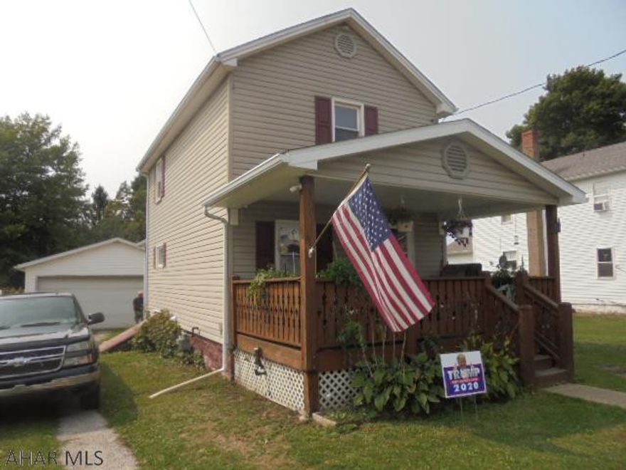 Central Cambria schools- Colver- 2 story- 2 BR,1 bath vinyl sided home on a 50 x 143 lot. Gas FA heat.  2 car detached  garage.