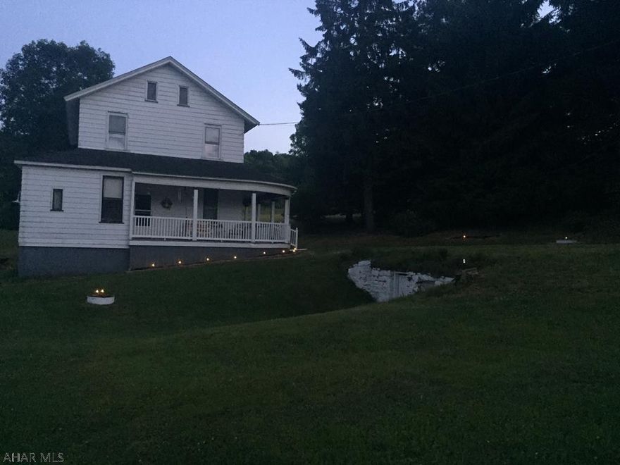 Beautiful farm property with approx 97.4 acres of mostly cleared land. Bank barn in good  condition, large farm pond and a 1880's farm house. All buildings in good condition with the house full of charm. Separate fruit cellar. Private setting. Fruit trees and approx 30 chestnut trees. Oil gas and mineral rights reserved by seller.