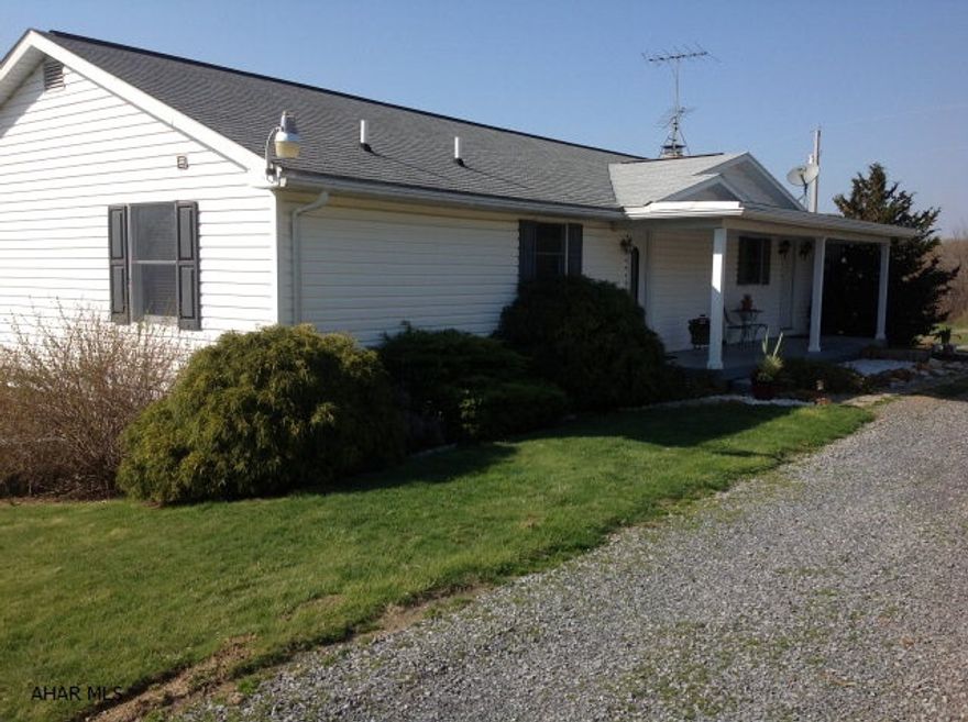 This outstanding ranch home awaits you with breath taking views from the deck on the 5.07 acres. This home has been tastefully up dated and has a great first floor layout along with 2 full baths and lots of closets with spacious bedrooms. The basement has a recreational room or also can be used as a Mother-in-law suite with a full size bath/ jacuzzi tub.This home is move in ready.Freshly painted, and don't miss the beautiful Brazilian exotic cherry floors.