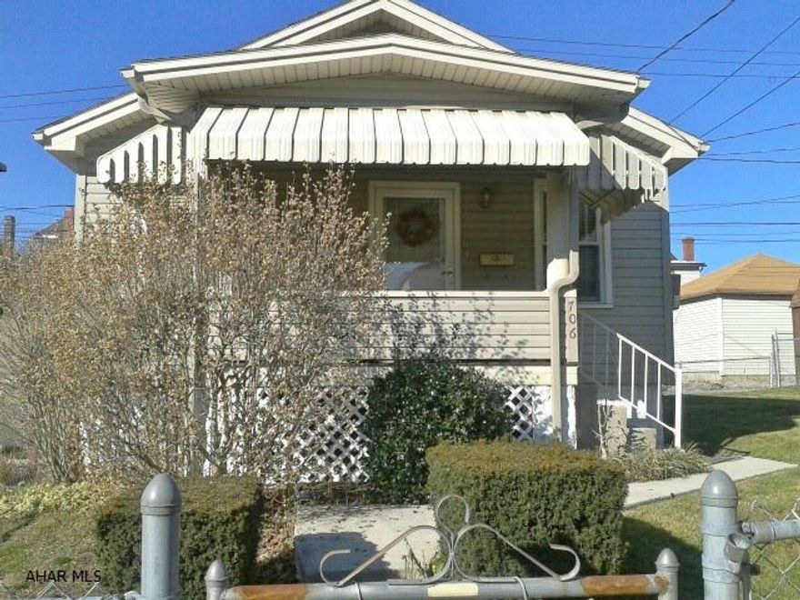 Totally maintenance-free exterior home with 2 bedrooms & 1 bath. New roof, windows, & siding. Fenced yard & covered porch. Interior needs updated.