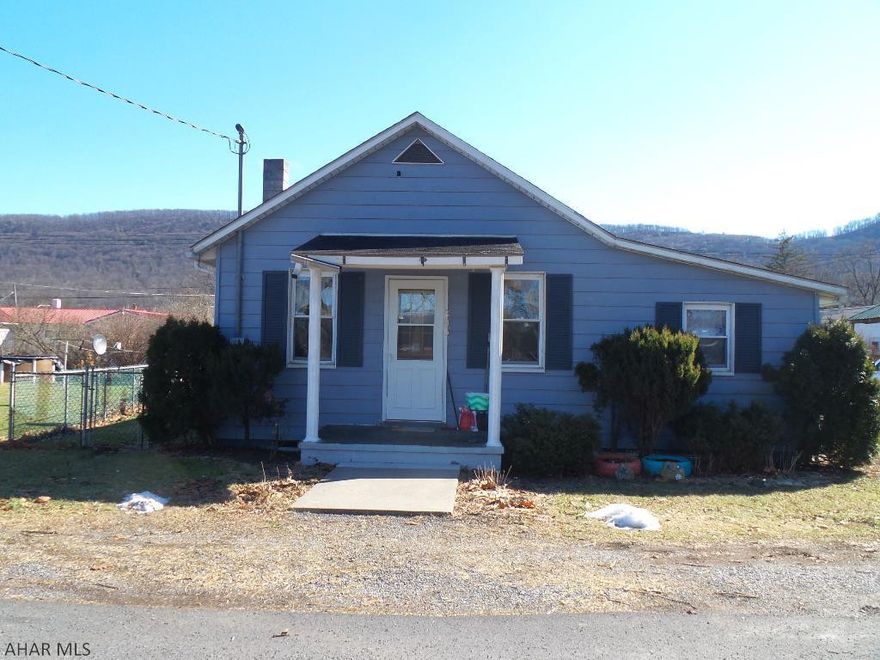Antis Township, Tipton bungalow!  Perfect for the person looking for one story living!  2 bedrooms, 1 bath home.  New furnace, new carpet in living room, updated eat-in .  1 car detached garage, fenced yard.