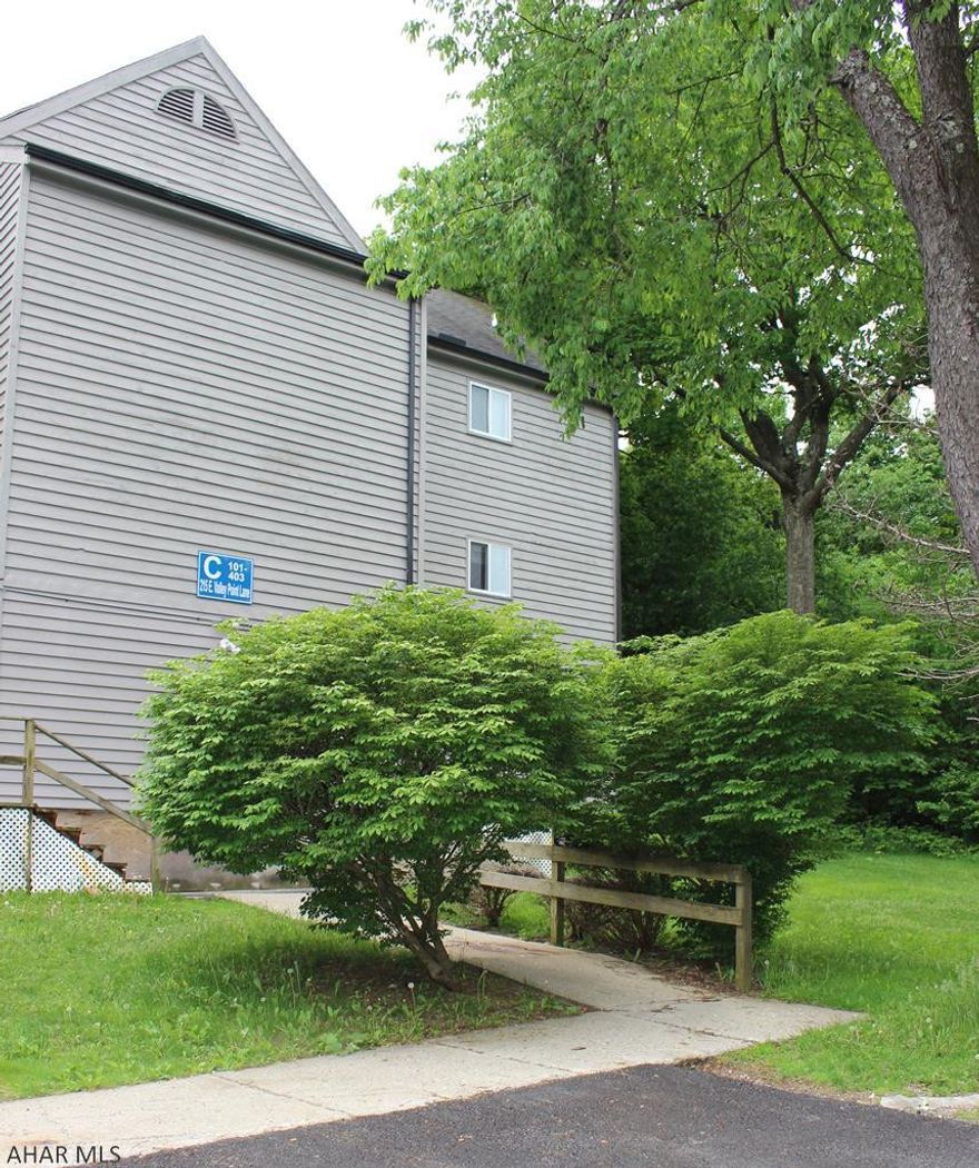 Blue Knob Studio with private deck, wood burning fireplace and loft ! HOA fee is $255/Month which includes: Outside maintenance, snow/trash removal, use of tennis courts, indoor and outdoor pools, and hot tubs.