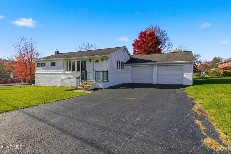 Welcome to this beautifully updated ranch home perfectly situated on a corner lot in a peaceful neighborhood. Offering a blend of comfort, style, and practicality, this home is truly move-in ready and ideal for families or anyone seeking easy, single-level living. The open concept Living Room/Dining Room is an inviting space with a large bow window that fills the home with natural light. The updated Kitchen features new stainless-steel appliances, and modern finishes. Back the hall are 3 bedrooms and a full bath, perfect for family or guests. The sunroom is a bright, versatile space, ideal for relaxing, entertaining, or taking in the backyard views. The large basement has lots of storage and room for organization, hobbies, or future expansion-perfect for a game room. The attached 2-Car garage offers a spacious area for vehicles and extra storage. This charming ranch offers modern updates, a convenient floor plan, and a prime corner lot location in a quiet neighborhood. Move right in and start enjoying all the comfort and convenience this lovely home has to offer!