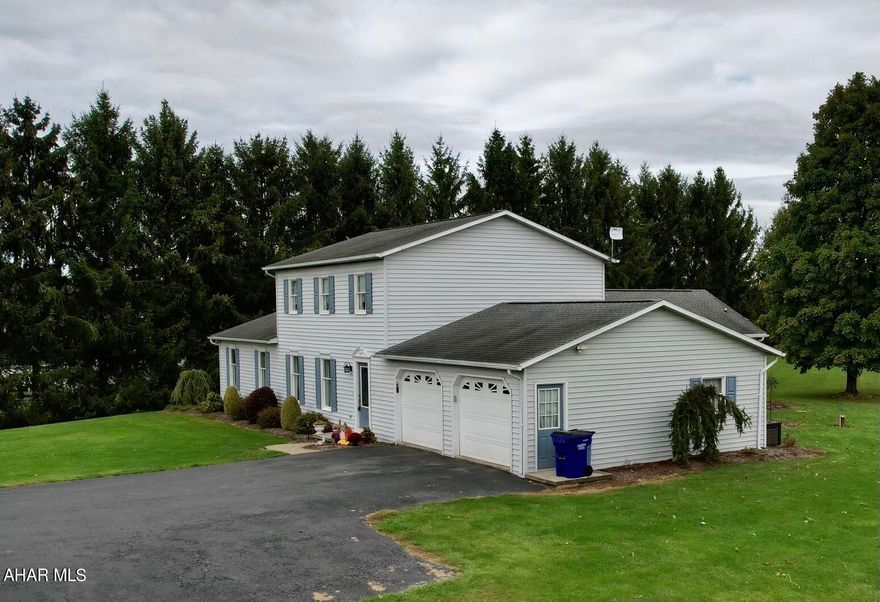 Country Ridge Road is exactly how to describe this lovely Colonial home within minutes of historic downtown Bedford.  Rolling fields surround the flat 2.670 +/- acres surrounded by lovely panoramic country views.  A Great room addition allows family and friends to enjoy  country vistas while relaxing and entertaining.  One has to see the huge main floor private master bedroom retreat with two extra large walk in closets to truly appreciate.  The master bedroom jacuzzi bathroom with tons of natural light feels like a spa oasis.   The eat in kitchen has tons of storage and counter space and a dining room and formal living room is found just off the kitchen.  The second level has additional 3 large bedrooms and share a bathroom.  A two car garage and private back deck with panoramic views complete this lovely
property.