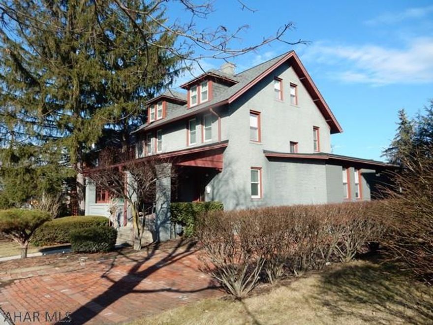 What a great historic Hollidaysburg house !! This home has been meticulously cared for with its original character and charm.  Large rooms give way for versatility and functionality. French doors, leaded glass windows, a double staircase, slate floors and pass through bar area in the kitchen are just a few of the amenities. The heated third floor could be an awesome large bedroom or play area and also has walk in closets.  An 8 x 13 deck views over the many perennials, pond and the garage is equipped with new windows and garage door.  You will certainly not be disappointed with this home.  Walking distance to schools, ball fields and the YMCA.  This home is not involved with borough sewer project, for phase 1 or 2, as per owner.