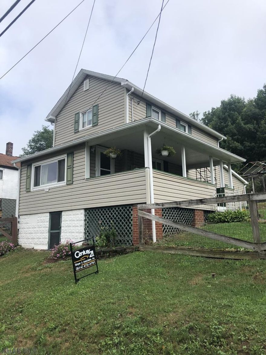 2 story 3BR vinyl sided home on a double lot with detached garage with full 2nd story work shop. Blueberry bushes, grape arbor &chestnut trees. Oil HW heat but natural gas is available.