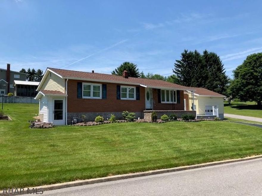 Move right in this three bedroom, the kitchen has quartz counter tops with porcelain tile back splash and porcelain flooring in the kitchen and bathroom. Solid oak cabinets in the kitchen bathroom and office. the kitchen has a new dishwasher and range, fridge included. Home has new windows and all new doors. All new seamless spouting and  a new roof that is only 9 months old.  New garage doors.  The front porch is beautiful with stamped concrete.   Lovely breezeway between the garage and house.  Full unfinished basement with toilet and shower.  The basement could easily be finished for additional living space. this home also offers central air, a great feature to have!