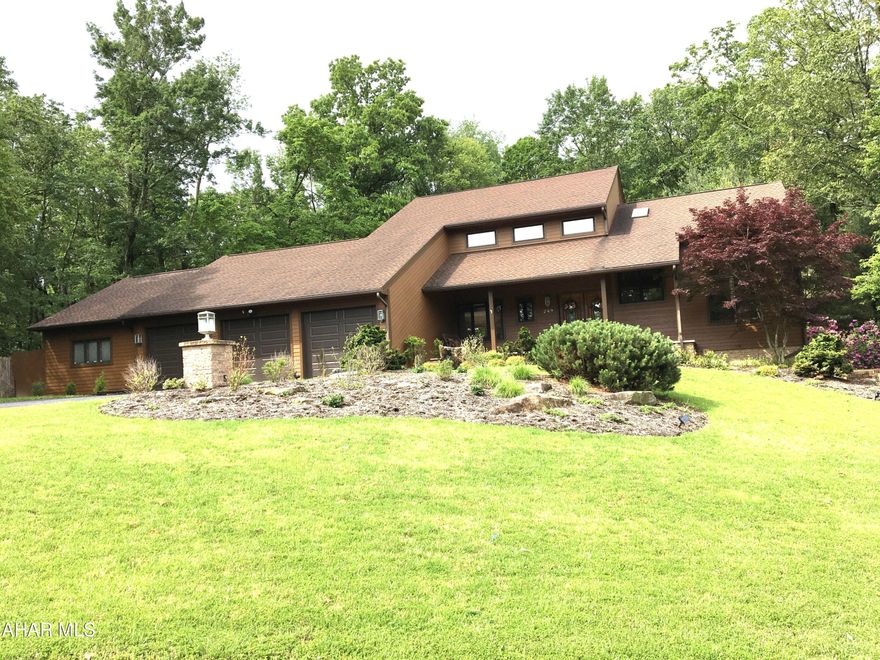 Beautiful Contemporay Style Home , waiting for its new owners. Four bedrooms and three and half baths, full finished basement. Two gas fireplaces, with heat pump has propane back-up heating, central air, large generator included in case of power outages. Inground salt water pool. Large workshop added to end of attached garage with heat.  Lovely landscaping., just a minute to walking trails. Close to downtown Bedford and the Omni .