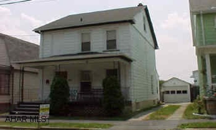 Built in 1916.  New kitchen tile floor and new carpet installed in June 2002.  Interior newly painted.  Rented and occupied by 2 Penn State students at $300 per student including utilities through May 2003 ($600 monthly).  If sold and closed before May (when students move out) rent minus utilities will be refunded to buyer at closing.  Washer, dryer, stove, refrigerator and dishwasher are included in sale.  New garbage disposal. Very clean  home from basement to attic.  Private fenced yard.  Detached garage.  Off-street parking.
