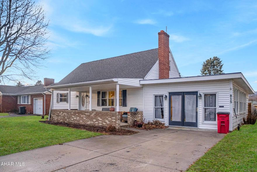 Charming four-bedroom Cape Cod in Roaring Spring Borough, offering classic character and flexible living space. Original woodwork and hardwood flooring showcase the home's timeless appeal. The main level includes a kitchen, dining room, living room, full bath, and two bedrooms, while the upper level features two additional bedrooms and a convenient half bath. The finished basement adds valuable bonus space with a second family room, entertainment bar with wet sink, office area, laundry, and utility room. Enjoy outdoor living from the inviting front porch or the private backyard—ideal for entertaining. A new modular garage is located at the rear of the property with alley access. A well-maintained home with versatility and charm.