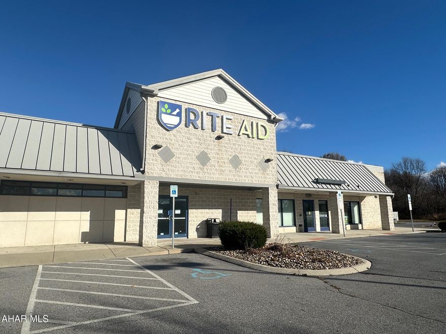 Building for sale and space for lease.  Formerly the Rite Aid Pharmacy and DaVita Dialysis Center.   Total of 12,928 sq. ft.   Situated on 3.22 acres.  Located within 150 yards of Conemaugh Nason Medical Center.   Perfect location for medical offices, retail, or general offices.