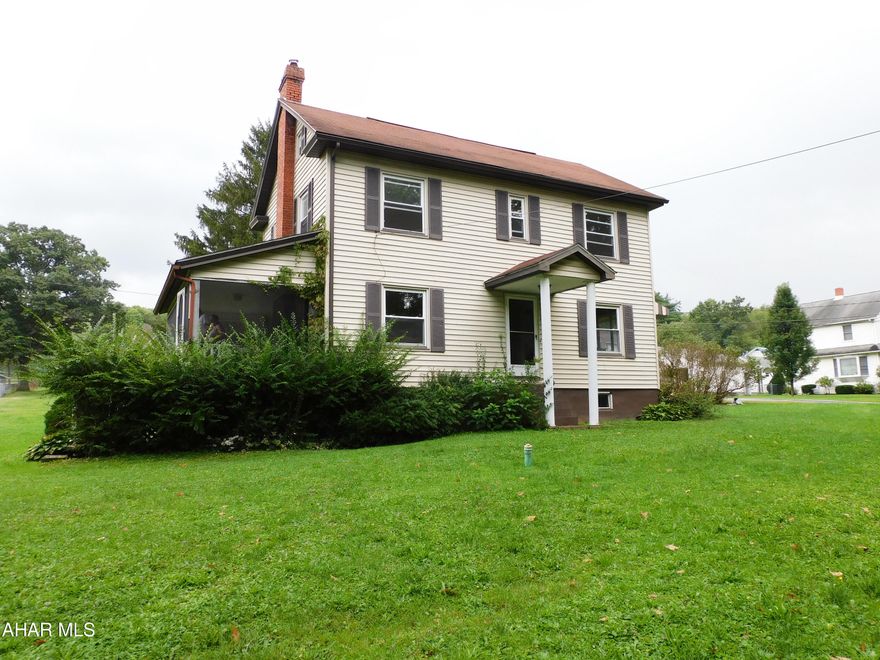 Great home near Prince Gallitzin State Park! Spacious first floor with a formal dinning room. Cozy living room with a fireplace. 3 bedrooms and a full bath. Enjoy your morning coffee on the screened in porch.. Maintenance free vinyl siding and 2 sheds. Home sits on a large .75 acre lot. This home is perfect for the first time buyer.  Only minutes from State Game Lands.