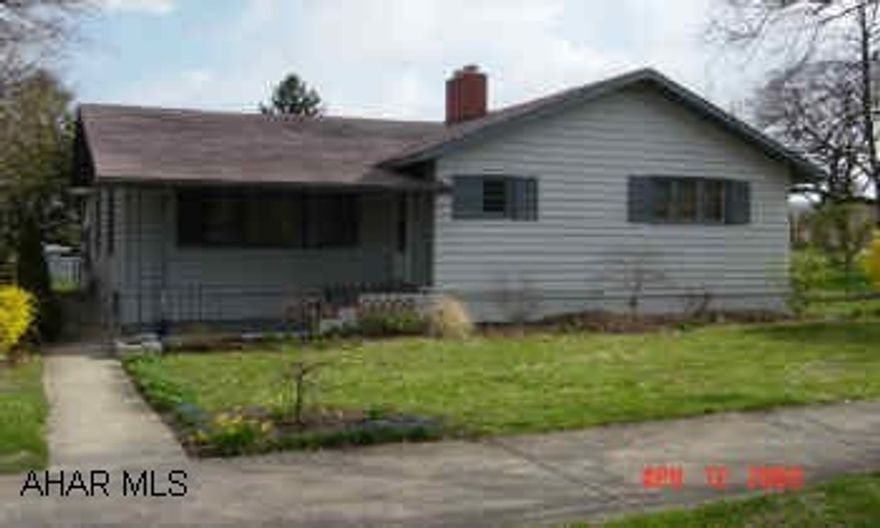 Cute 1 story in the boro with hardwood & laminate floors. Enclosed rear patio, large 2 car garage & small carport. Central air. Owner is related to Realtor.