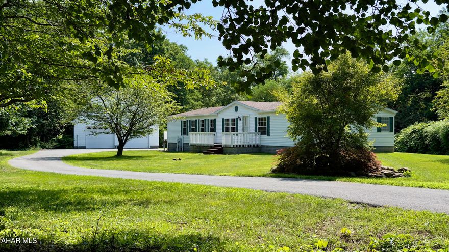 Looking for 1 floor living close to town yet surrounded by peace and tranquility? Look no further because this is your new home.  The seller has made it move in ready and maintenance free for years with all of the renovations.  Newer roof, furnace, AC as well as brand new insulated windows are just a few of the perks to owning this home.  A bonus is the oversized 2 car garage with storage or eventually living space above as well as a pavilion for outdoor entertaining near a babbling brook and lots of wildlife.  If you desire a pool there is electric ready to go. Situated on a level almost 1 acre lot only adds to the reasons you will fall in love with this home.  Schedule your showing today.