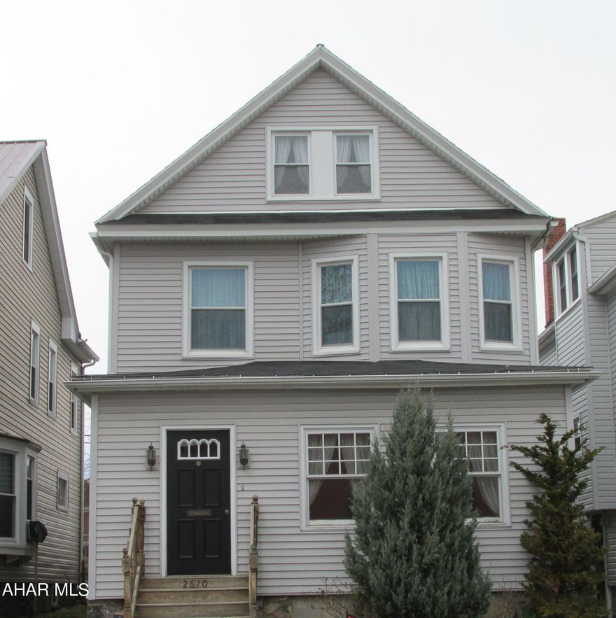 Put your finishing touches on this sweet & spacious 2.5 story in the city. Lovely fenced backyard with pond, nicely landscaped, great mechanics, newer roof, vinyl siding & windows, updated kitchen & bath, new air conditioning, LR, DR, eat-in kitchen (maple cabinets), large foyer, enclosed front porch, covered back porch, 4BR, 1BA, GFA Heat, central air. A great buy!