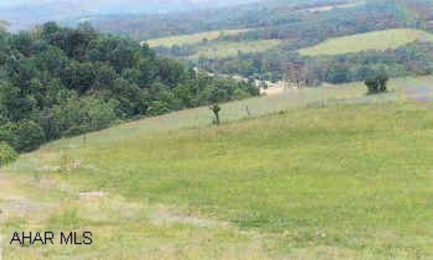 93+/- Acres, fantastic view, border Juniata river, great hunting and fishing property with a 24x26 camp/pavillion and a 30x40 pole barn. It would be an awesome homesite and great for horses.