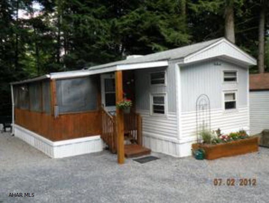 1992 Mallard Park model - fully furnished, 3BR, 1 Bath, central air, winter package, thermopane windows, metal underbelly, fully screened deck & shed.