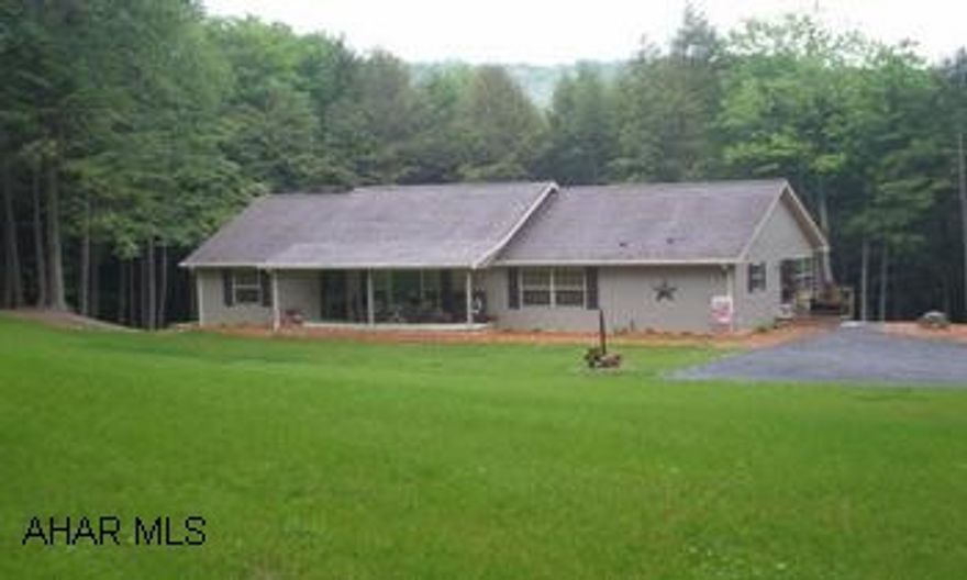 26x60 Ranch on large private wooded lot. As new condition. Three car int garage and two car detached. Appliances included. 16 kw Generator included.Can opt in or out of Glendale Yearround. Truely remarkable home with good detail. Heat pump with oil fa backup.