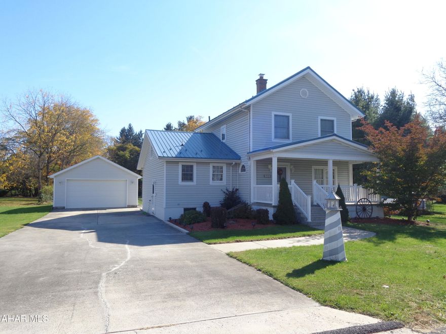 You will instantly fall in LOVE with this beautifully maintained home with great curb appeal.   Country living in the City where you will see abundant wildlife.  
Discover the allure of this Oak Ave. home with a level 1.04 acre lot,  a heated 8 ft. deep inground pool with a new pool liner.  1st floor laundry,  This home has storage galore, a 2 car garage plus a separate 1 car garage, mini splits. hardwood floor & a backyard firepit.  The eat in Kitchen has Granite countertop.  Great Room with vaulted ceiling & a fireplace.  Basement Family Room with fireplace & knotty Pine walls. 
There is a loft area that would be a great playroom for your kids.  This is a MUST SEE home!