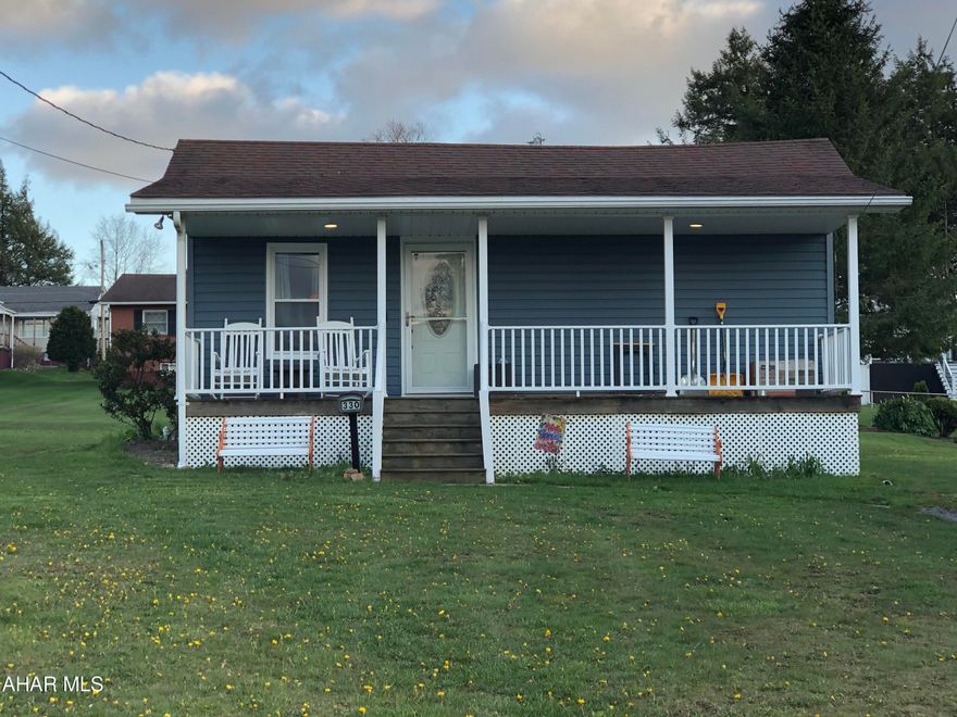 This 1 bed, 1 bath home in Mylo Park is completely move-in ready. This home was fully remodeled inside
and out, and a large outdoor shed was recently constructed. The property makes for the perfect first
home, a promising rental opportunity, or a great home for someonelooking to down size. The home
is within minutes of shops and restaurants on Rt 22, the Ghost Town trail, or the regular events of
downtown Ebensburg. The kitchen includes new cabinets, a dishwasher,and a garbage disposal, Ample
lighting in all rooms, with minimal utility costs on average each month.Laundry hookup is on the main floor,
and french drains were installed on both sides of the home. The newly remodeled porch allows for relaxing
evenings and opportunities to connect with the neighbors. In addition to several main floor closet areas, the
unfinished basement provides ample storage space for easy access and seasonal storage, including an
additional storage room situated underneath the porch. This house must be seen to be fully appreciated