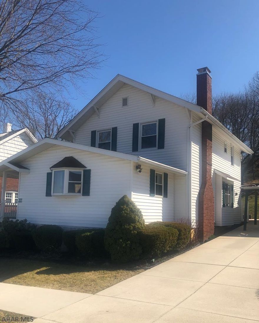 Totally updated home in lovely neighborhood. Large modern Kitchen with high ceilings, Corian Countertops, Stainless Appliances, Pantry and large eating area. There are 2 Modern Baths,Spacious Family Room w/ Fireplace and Dining Room. Outside enjoy the Private,Fenced Back Yard with Paver Patio and Retaining Wall.  There is a large Cement Driveway, with plenty of parking, leading to the Carport & Shed. The Furnace and Roof is newer! Has Central Air! Just move in!