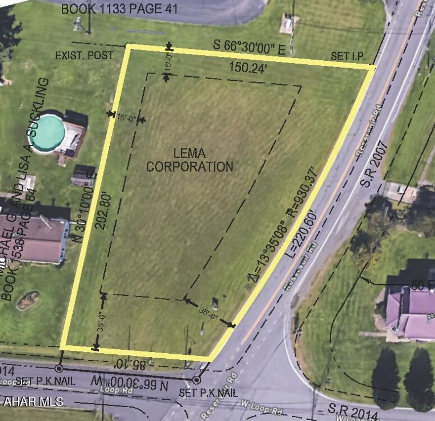 This prime 0.62-acre vacant lot is perfectly positioned at the corner of West Loop Road and Reservoir Road in Hollidaysburg, PA. Offering a level, corner location, it provides a versatile foundation for building your dream home or a promising investment opportunity.

Key Features:
Prime Location: Situated in the peaceful Frankstown Township, this lot strikes the perfect balance between privacy and convenience. Enjoy the serenity of suburban living while remaining just minutes from local amenities and major roadways.

Generous Lot Size: With approximately 27,007 square feet of space, this property offers ample room for various development possibilities.

Ideal Topography: The flat terrain makes construction and landscaping effortless, ensuring a smooth building process.

Utility Access: , Public sewer, gas and electric services are conveniently located to the lot, while public water service is not currently accessible to the lot it is approximately 800ft away and may be in the future. Buyers are encouraged to verify building requirements and utility connections with Frankstown Township and utility companies. 

Seize this incredible opportunity to own a piece of Hollidaysburg's picturesque landscape—whether for a new home or a smart investment, this lot is ready for your vision!