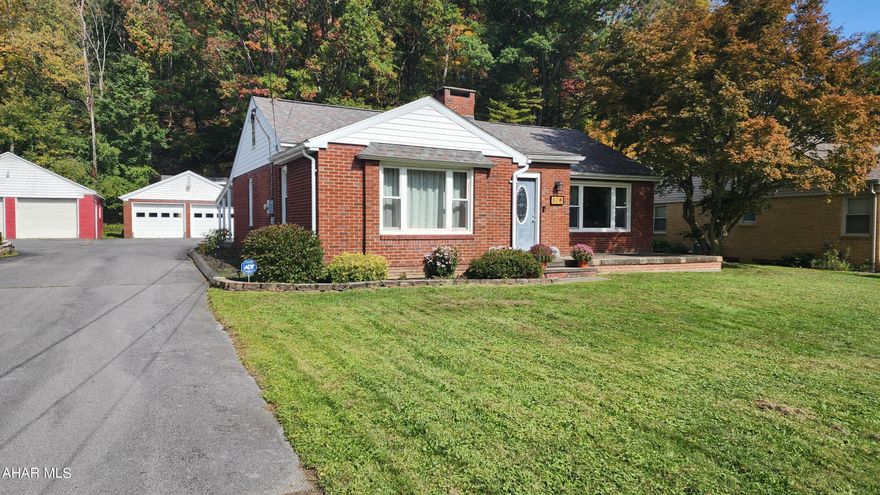 Beautiful 1 story, brick home on a flat lot in Tyrone Borough. Convenient access to HWY 99, only 20 minute drive to State College and Altoona! 3 bedrooms, 2 full bathrooms, and plenty of room to grow or add more. Roof and Windows were replaced in 2015, and several other updates followed! Nearly perfect oak hardwood flooring throughout with the oak trimmings to match. 2 car detached garage and plenty of additional parking for guests.  Updated kitchen with stainless steel appliances. Lots of room for entertaining; with the canopy covered fire pit and lounge/picnic area, private brush lined back yard for playing, and a partially finished basement inside with a bar for game and movie nights! And you wouldn't believe the amount of storage this home offers! This gem has been maticulously cared for. Come see