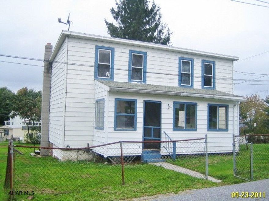 Lilly area home in need of TLC, but could be a great starter. Features living room, eat-in kitchen with pantry/laundry area. Nice yard. Second floor has 4 bedrooms (2 captive) with low ceilings. Property sold as-is. Seller will make no repairs. Offers must be submitted through HUD approved broker. Buyer pays both transfer taxes. Insurable with escrow. Estimated escrow is $2,050.00