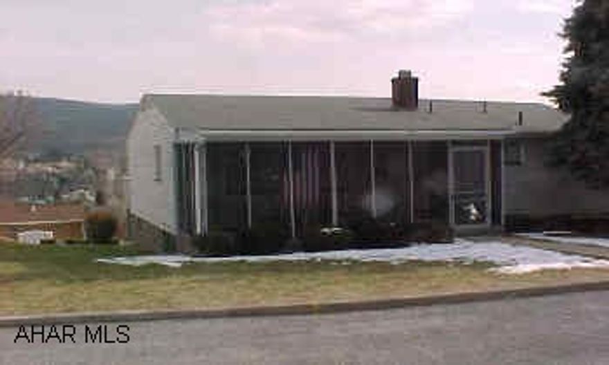 Great 3 BR Ranch with hardwood floors. Great condition, central air, all appliances stay, and rear deck with beautiful view.  New finished basement, new bath, new electric, and new water lines.  Super House with screened front porch.