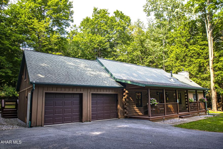 Discover your dream home! This stunning property is perfect for a full-time residence or a vacation getaway. The 1.5-story home features 3 bedrooms, a bonus room, a partially finished basement, and 2 full bathrooms. The spacious living room boasts cathedral ceilings and a cozy fireplace, while the open kitchen includes a center island and a dining area with cathedral ceilings. No expenses were spared in this home, with high-quality vinyl flooring, carpet, appliances, kitchen cabinets, and countertops. The expansive master bedroom features a private balcony overlooking the 1.26 acres of land.
Outdoor living is a delight with a large front covered deck, a new rear deck equipped with an outdoor bar, and a serene pond in the fenced-in backyard! The attached 2-car garage with a paved driveway ensures convenience, along with a shed that provides additional storage or a workshop with electricity.

Glendale Yearound is a gated community just minutes from Glendale Lake and Prince Gallitzin State Park, offering amenities such as a community pool, tennis courts, basketball courts, and more. Don't miss this opportunity to own a piece of paradise close to State Game Lands and outdoor recreation!