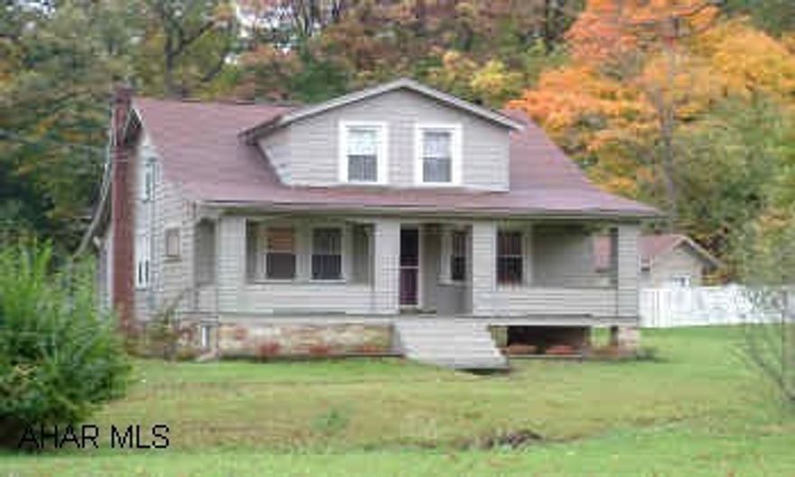 CAPE COD- .75ACRE LOT SIZE- NEWER ROOF- WINDOWS- C/A- HEATED INGROUND POOL. SINKING VALLEY - SICKLES CORNER.  ALTOONA SCHOOLS.  COZY CAPE AND UPDATED WITH CERAMIC FLOORING, NEW SHINGLES, 200 AMP ELECTRIC AND NEWER THERMO WINDOWS.  EXTEND THE SWIM SEASON WITH THE HEATED POOL!  BEAUTIFUL SETTING WITH STREAM ON THE PROPERTY!