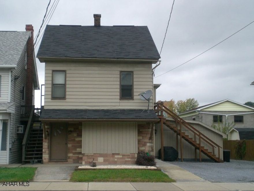Location, Location! 2 unit Duplex in Duncansville. Potential is endless. Keep as money making duplex or use as office/commercial space on 1st floor! Bay window is still installed for storefront. Gas & electric separate. Parking for 4 cars. duplex is very clean and ready to go. All appliances included. 2nd floor rent is $500.00, 1st floor is owner occupied.