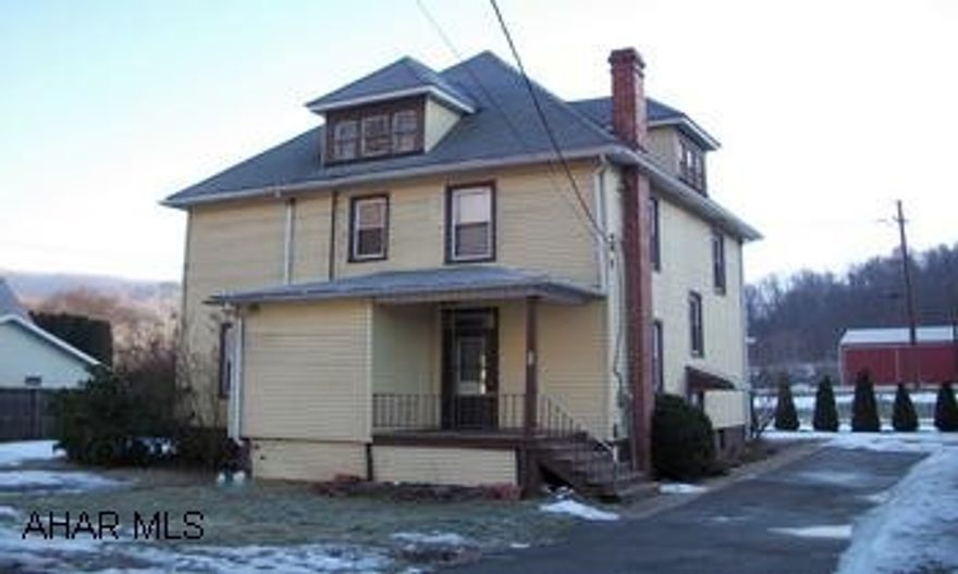 Nice setting for this 4 bedroom, 2 bath two story!  Views of the river!  Some original woodwork, attic is easily finished for add'l bedroom, 1st and 2nd floor full baths!  Nice floorplan, paved drive. AS-IS purchase, buyer may assume 2% transfer tax. Nice setting for this 4 bedroom, 2 bath two story!  Views of the river!  Some original woodwork, attic is easily finished for add'l bedroom, 1st and 2nd floor full baths!  Nice floorplan, paved drive.  AS-IS purchase, buyer may assume 2% transfer tax, take a flashlight, caution on basement stairs.  Broad Top Township.