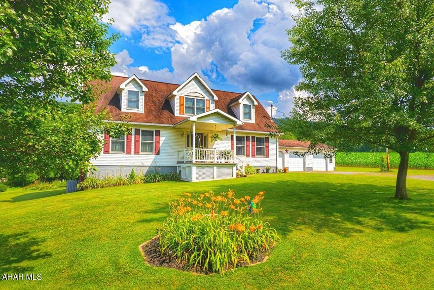 Heart of Dutch Corner Farm - Bedford, PA

Escape to the picturesque beauty of Dutch Corner with this stunning 209.84 acre farm located in Bedford, Pennsylvania. Embrace the tranquility and abundance of nature while enjoying modern comforts in the newer Cape Cod style home built in 1998. Priced at $1,500,000, this property offers a remarkable opportunity to create the farmstead of your dreams.

This expansive property features a newer Cape Cod home with a comfortable and spacious layout. The main level offers a bedroom and full bath for convenient living, while the upper level boasts two generously sized bedrooms connected by a Jack and Jill bathroom.

The fully finished basement has been thoughtfully designed, including a second kitchen for canning, providing the perfect space for preserving your bountiful harvest. Additionally, a family room in the basement offers a cozy retreat for relaxation.

Step outside onto the large covered back porch and be enchanted by the breathtaking Mountain Views. It's an ideal spot for savoring morning coffee or hosting gatherings with friends and family.

The property also includes a detached 3-bay garage, offering ample space for parking, storage, and workshop needs. A bank barn with a newer roof and several other sheds provide ample storage for farm equipment and supplies.

Discover a charming old farmhouse on the property that can still be inhabited. With its wraparound porch adorned with a grape arbor, this dwelling possesses great potential for restoration and modernization.

Embrace the beauty of a spring house and a small pond, adding to the property's allure and providing water sources for various purposes. Enjoy the benefits of seven springs and two streams flowing through the property, providing essential resources for the farm and potential irrigation.

The farm is nestled in the heart of Dutch Corner, Bedford, PA, an area renowned for its natural beauty, rich history, and agricultural heritage, making it an ideal place for farming and country living.

Don't miss this exceptional opportunity to own a piece of the Dutch Corner paradise. With 209.84 acres of lush farmland, woodland, and mountain ground, along with a newer home, bank barn, spring house, and other features, this property is brimming with potential. Embrace the charm of rural living and create lasting memories on this captivating farmstead. Call now to schedule a viewing and witness the beauty of this gem firsthand.