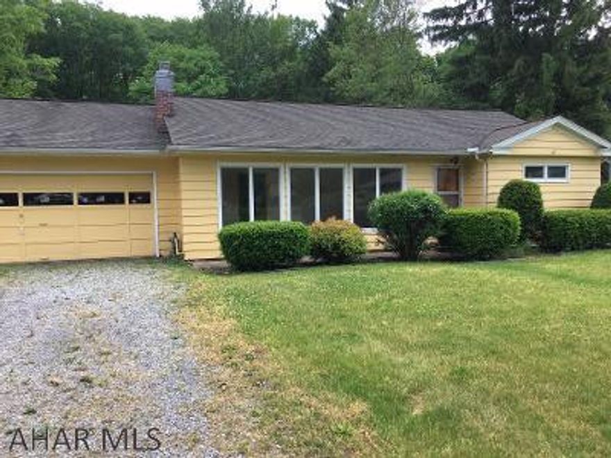 This cozy ranch home features newly restored HW floors and freshly painted walls and ceilings in living room, hall and three bedrooms.  Huge rear yard leading to a stream.  Quiet neighborhood.  Fireplace has not been used in several years.