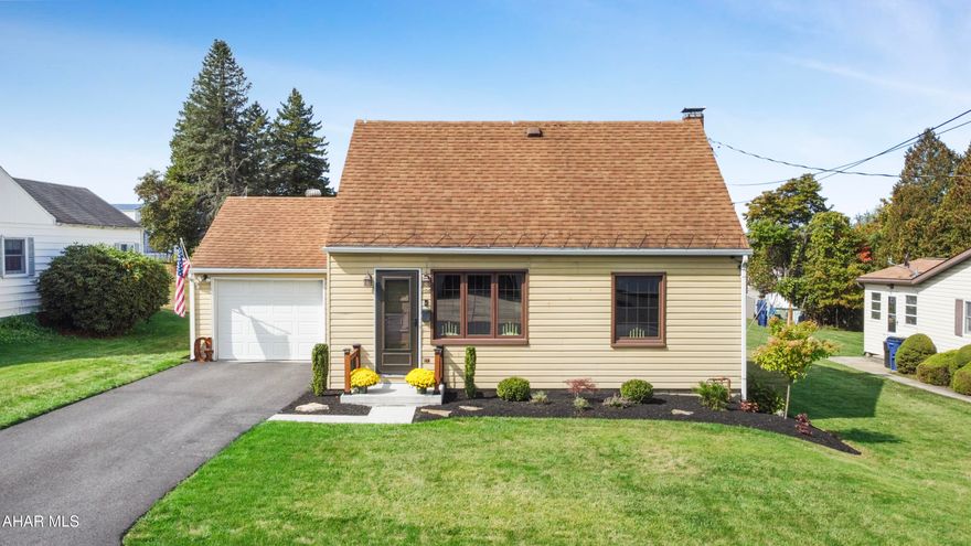 Welcome to 106 Fieldstone Avenue in the Richland School District! This charming and beautifully maintained Cape Cod home sits on a spacious lot and offers an inviting layout with an expansive living room, a bright dining area, and a large kitchen with excellent potential for expansion. Upstairs, you'll find two generously sized bedrooms and a fully updated bathroom. The unfinished basement provides abundant storage space and includes laundry, offering plenty of room to customize to your needs. Outside, enjoy a paved driveway, an attached one-car garage, a lovely three-season sunroom, a private patio, and a large, beautifully kept yard - perfect for relaxing or entertaining. Schedule your private tour today!