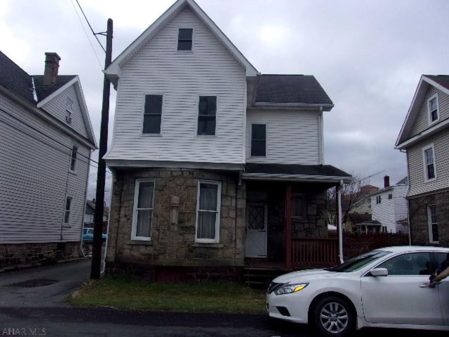 Classic, 3 bedroom, 1 bath home in the City.  Property is being sold as is, where is.  Home has a coal furnace - seller is unsure if it is functional.  Parking for 1, possibly 2 cars in rear of home.  Roof & siding redone approximately 15 years ago.  Flooring in kitchen may be weak - please use caution
