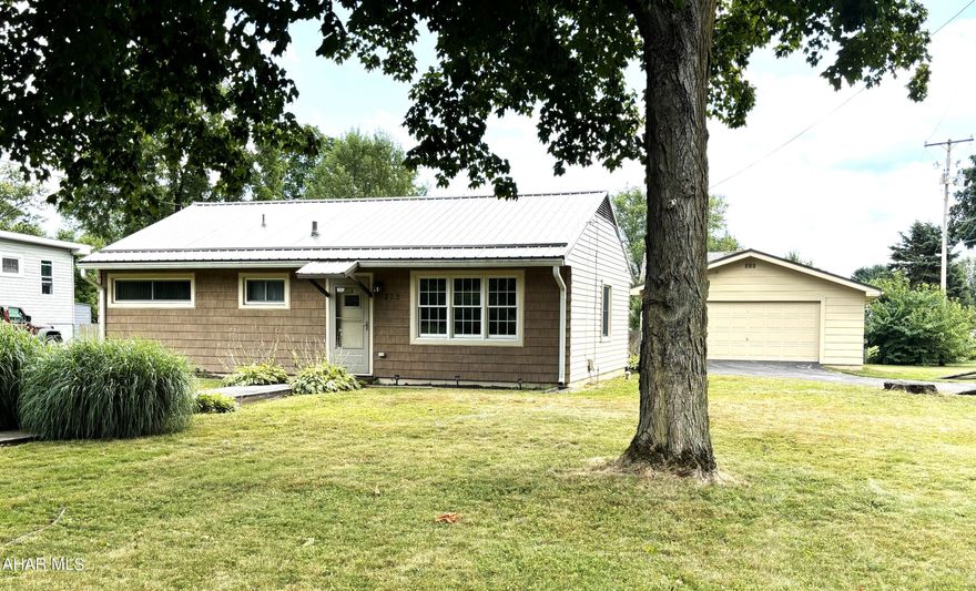 This single level 3-bedroom rambler on a corner lot is tucked into a quiet neighborhood and is move in ready. This home has a two-car detached garage and a covered back deck leading out to a fenced in yard. for low maintenance, the home has a metal roof, vinyl replacement windows and the furnace and hot water tank are only a few years old. Call me today to schedule a showing.